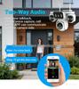 4G Lifetime Data 4-Lens 4-Screen Wireless WiFi Monitoring Camera