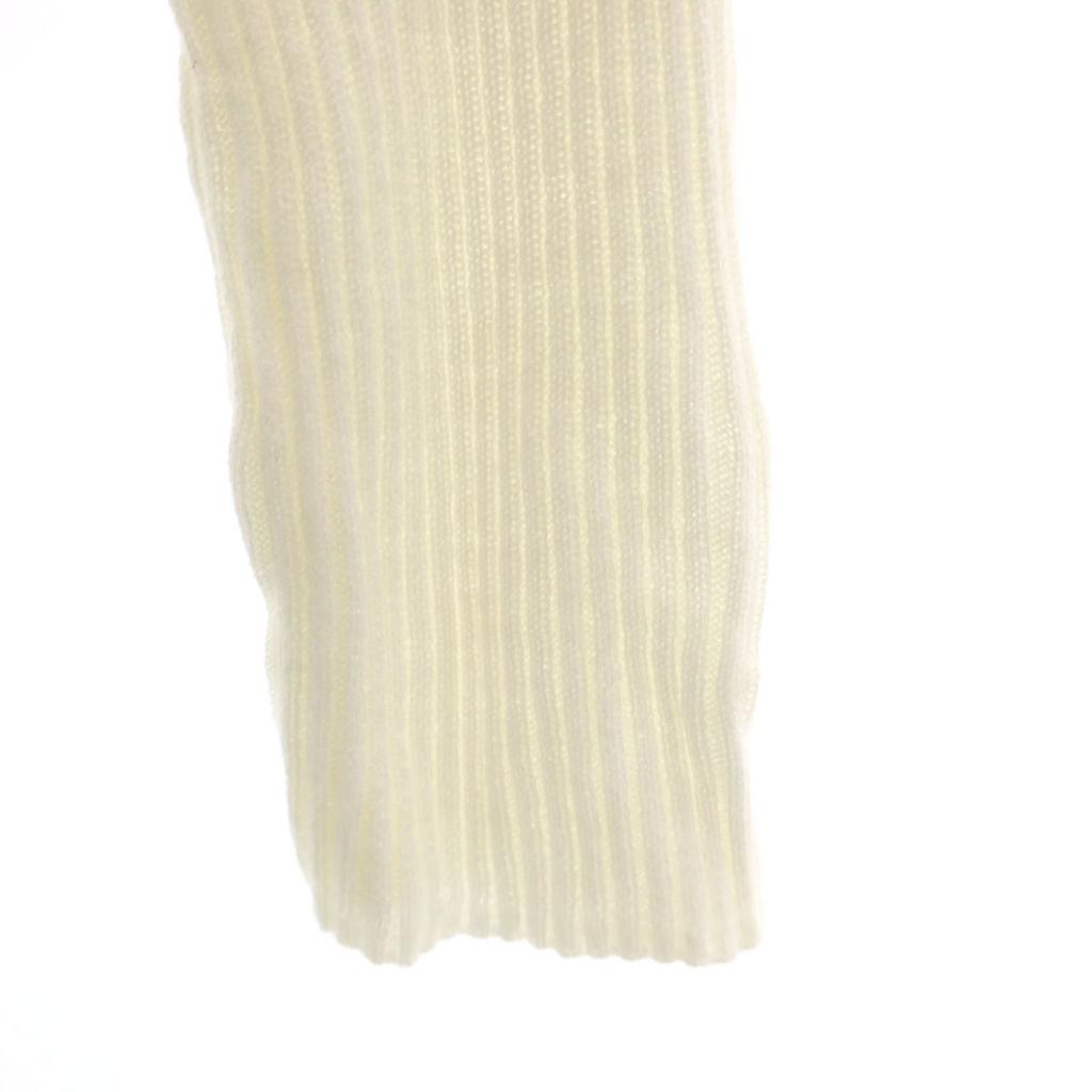 SNIDEL Long sleeve Tulle off-shoulder docking sweater F white knit Women Used