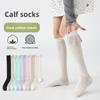 Sock Children Summer Mesh Thin Style Calf Socks In Solid Color, Pure Cotton Edge, Breathable Long Tube Pile Cotton Socks