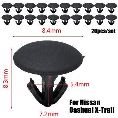 Halter-Befestigungsniete für Nissan Qashqai X-Trail Dualis Rogue Sport 2013-auf Hintertür-Gummidichtungen Zierclips Wetterstreifen
