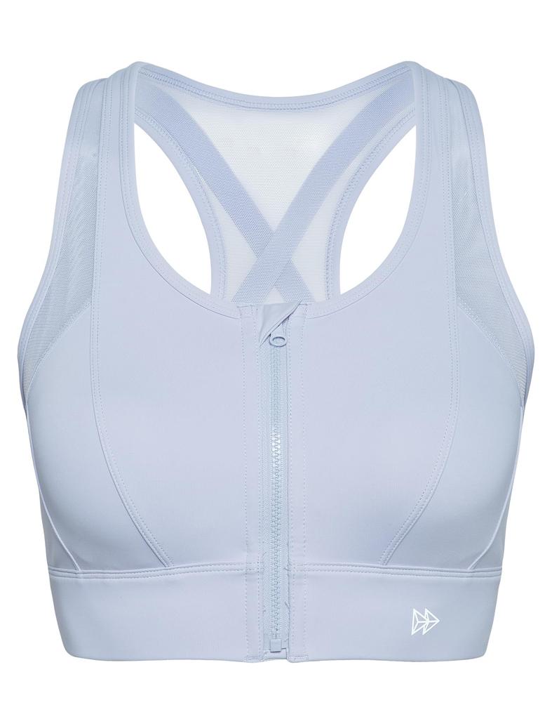 Yvette Sports Light Size L Features a Supportive Mesh and Zipper Also available in Plus Sizes for Training and Gym Women's Bra, Purple, Plus,