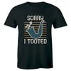 Sorry I Tooted with Saxophone Image Funny Musician T Shirt for Unisex Vintage Washed Fashion Slightly Soft Top For Everyday Wear