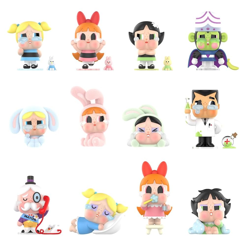Pop Mart Crybaby Powerpuff Girls Assorted Box 12 Pieces Blind Box Figures PVC Toys