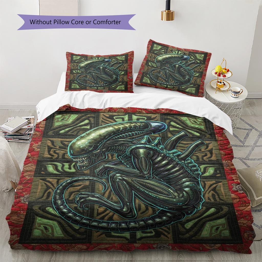 Cartoon Pattern Bedding Quilt Set Quilt Cover Pillowcase Home Decoration Birthday Gift (1 * Duvet Cover + 2 * Pillowcase, Without Core)