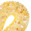 1 Strand 4/6/8/10mm Natural Yellow Stripe Agate Stone Beads Round Loose Beads For Jewelry Making DIY Bracelets Necklace Findings