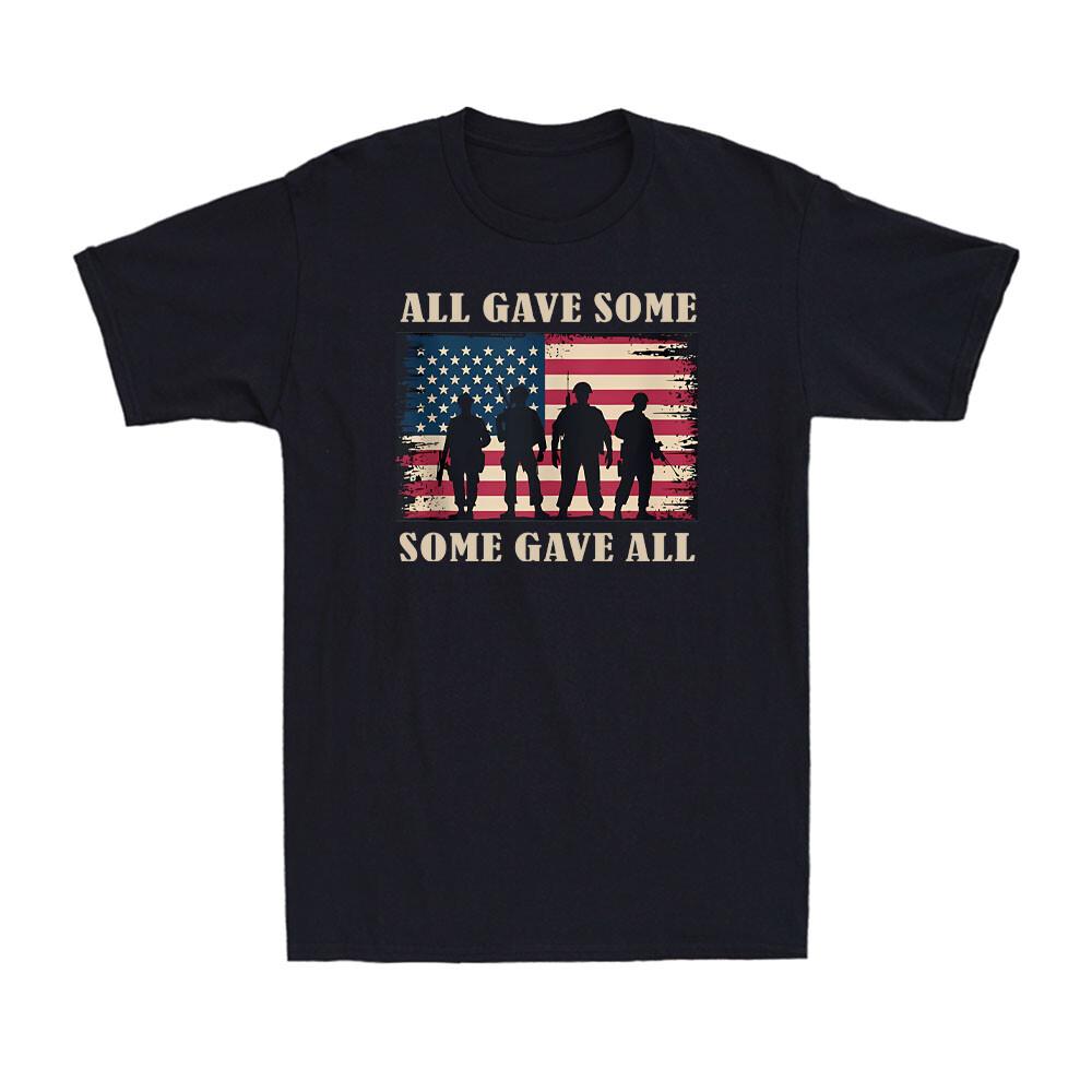 Memorial Day USA Flag All Gave Some, Some Gave All Veterans Men s T-Shirt Unisex T-Shirt L