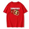 Summer Fashion Tomato Retro Men's English Letter Round Neck High Quality Casual Fitness Street European Size T-Shirt