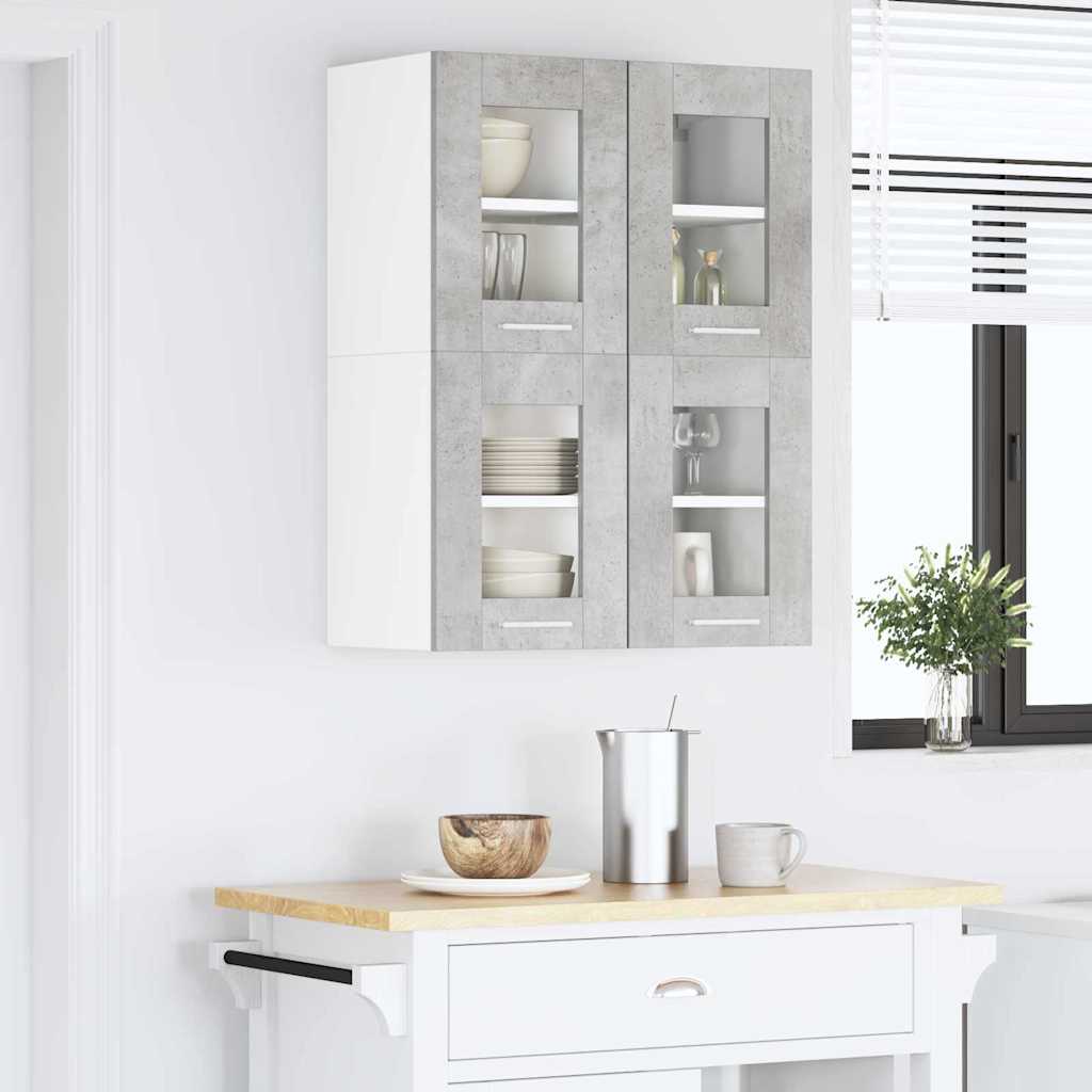 Hanging Cabinet 2 pcs Concrete Grey 60 x 31 x 40 cm Particleboard