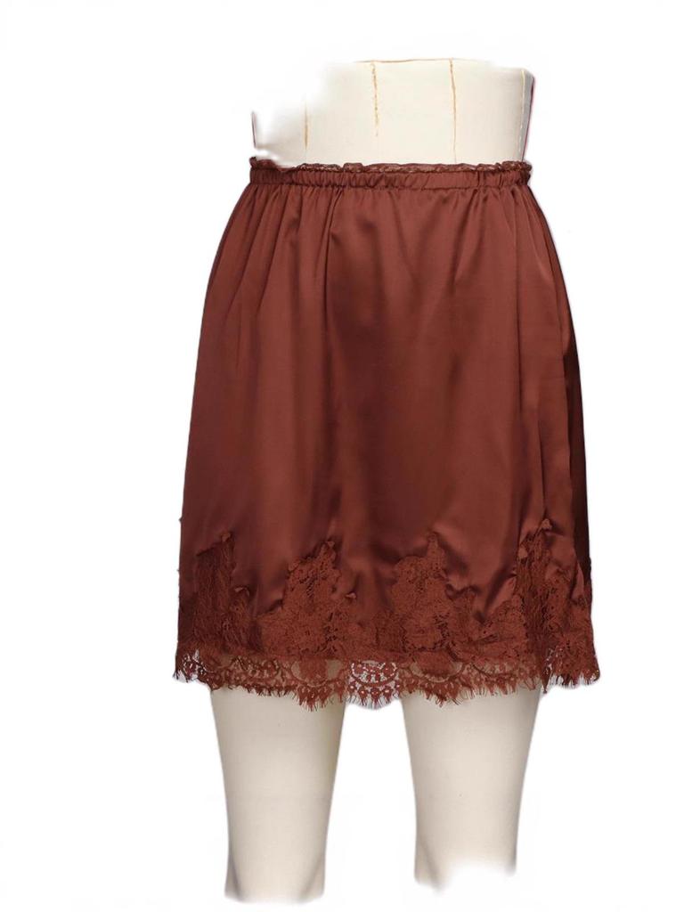European & American Sexy Lace Patchwork See-through Short Skirt