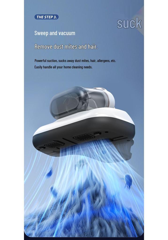 Ultraviolet Mite Removal Vacuum: High Suction, Dual-Beat Technology for Bed Cleaning