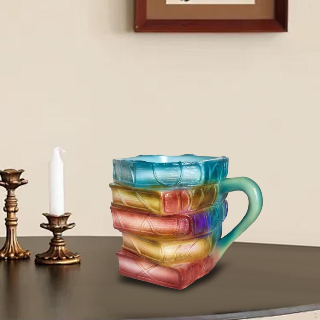 Cup, Paint Book Mug, Novelty Gift for Lovers, Unique Handmade Coffee Funny Bookish Tea Cup