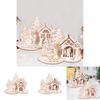 Elegant Nordic 3d Wooden Christmas Tree House Puzzle Delightful Tabletop Decor