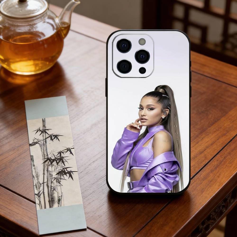 Ariana Grande  Phone Case For iPhone 17,16,15,14,13,12,11 Plus,Pro Max,XS,Soft Silicone Black Cover