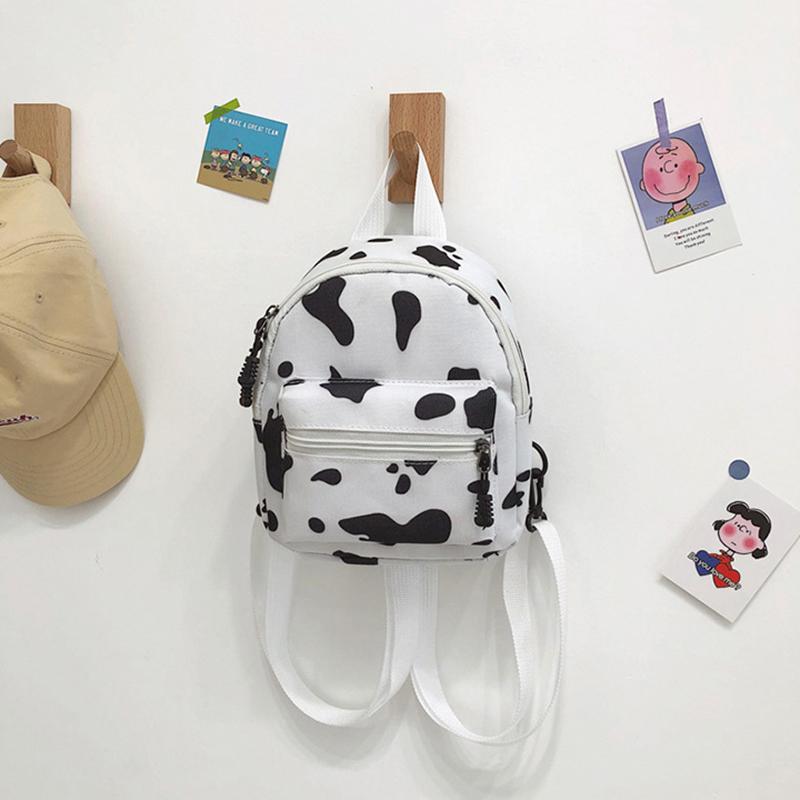 

1 шт. Мини женские рюкзаки Нейлоновая женская сумка С принтом животных Маленький женский рюкзак Школьные сумки для девочек-подростков Ранец белый