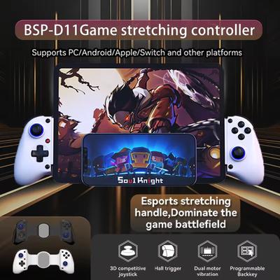 D11 Mobile Phone Gamepad Wireless Stretching Gaming Controller with Turbo/6-axis Gyro/Vibration For Switch/Android/iOS/PC/Xbox