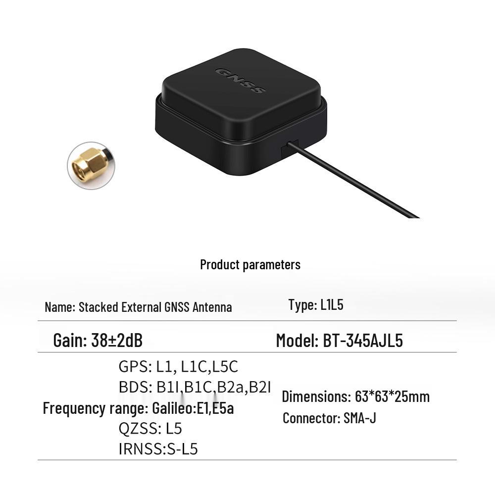 North Sky RTK Dual-Frequency High-Precision GNSS Antenna BT-345AJL2 (L1+L5 BeiDou GPS)