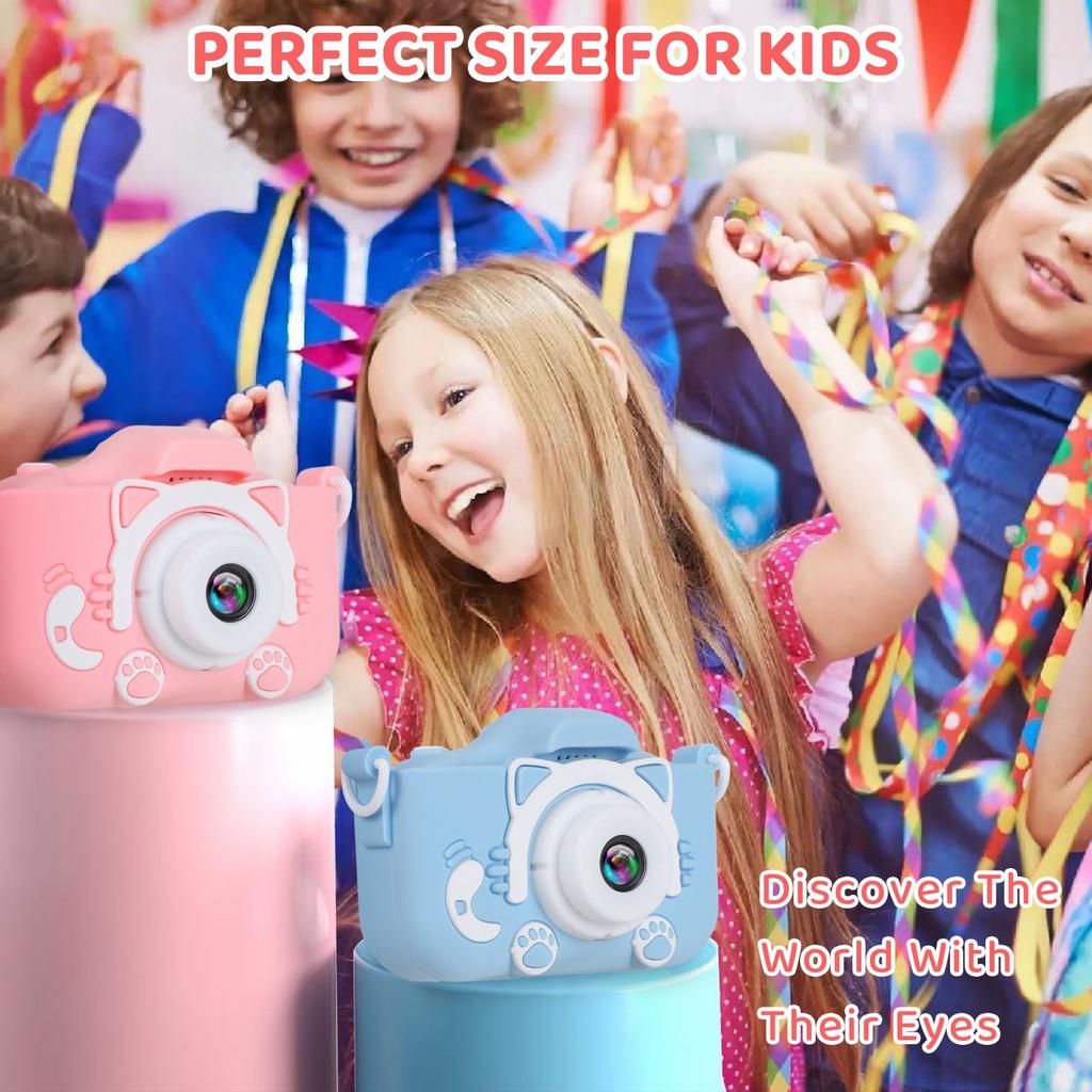 Kids Camera with 32GB SD Card and Silicone Case, Toy for Boys and Girls Ages 3-12
