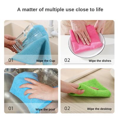 Microfiber Cleaning Cloth Ultra Soft Reusable Durable Absorbent Towel for Home Kitchen Bathroom Essential Cleaning Supply