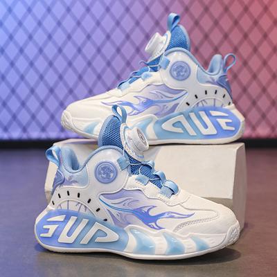 Children's Basketball Shoes Boys and Girls Sports Shoes Friction Sound Summer New Mesh Breathable Lightweight Training Shoes