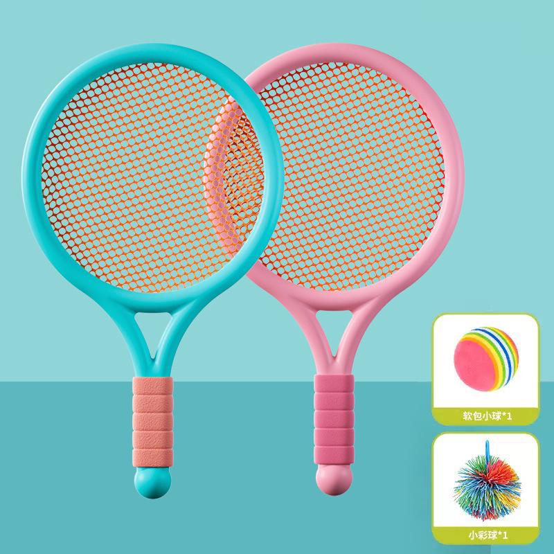 Elastic Tennis Racket For Kids 3-5 Years Old Parent Child Interactive Indoor Outdoor Sports Toy Badminton Entertainment Racket
