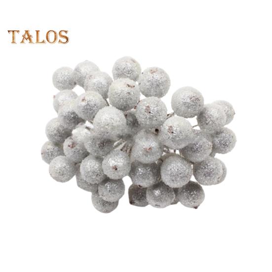 ALL-FASHION-MALL 1 Bukiet Mini Świąteczna Pianka Matowe Owoce Sztuczna Holly Berry