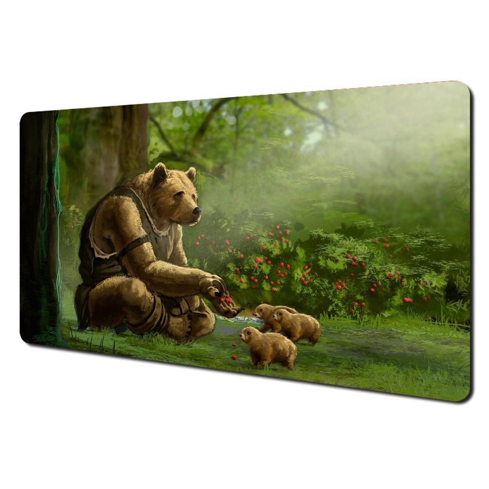 Forest Guardian Beast Gaming Mats Xxl Anime Mouse Pad Desk Mat Pc Accessories Keyboard Expansion Pads Rubber Antislip Base