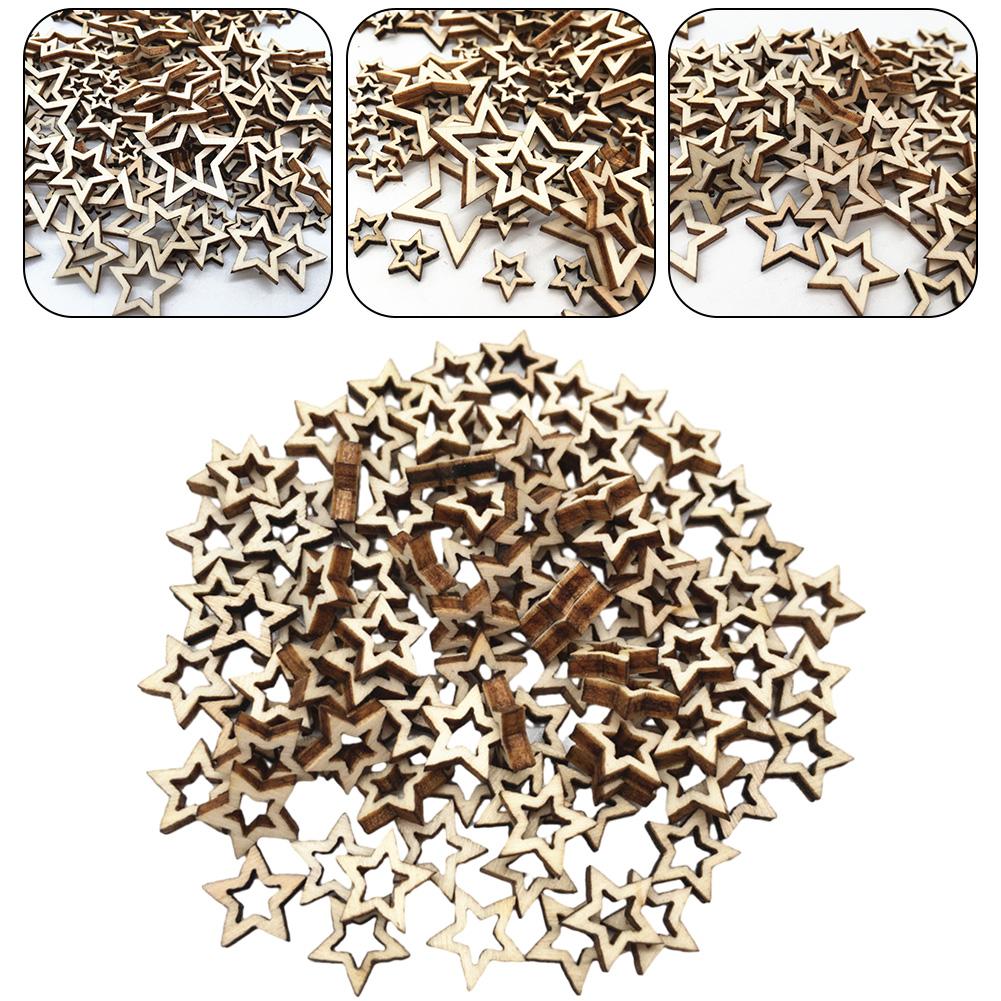 Creative Craft Supplies For Weddings And Parties DIY Wooden Pieces Polished Wooden Stars Stainable Wooden Pieces