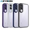 KEYSION Transparent Phone Case for VIVO V70 FE Soft Silicone+PC HD Clear Simple Shockproof Phone Back Cover for VIVO V70 FE 5G