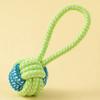 Rope Knot Dog Toy Knot Ball Chew Toy Interactive Tug-of-War Toy Soft Bite-Resistant Fetch Toy for Small To Large Dogs Teeth Cleaning Anxiety Relief