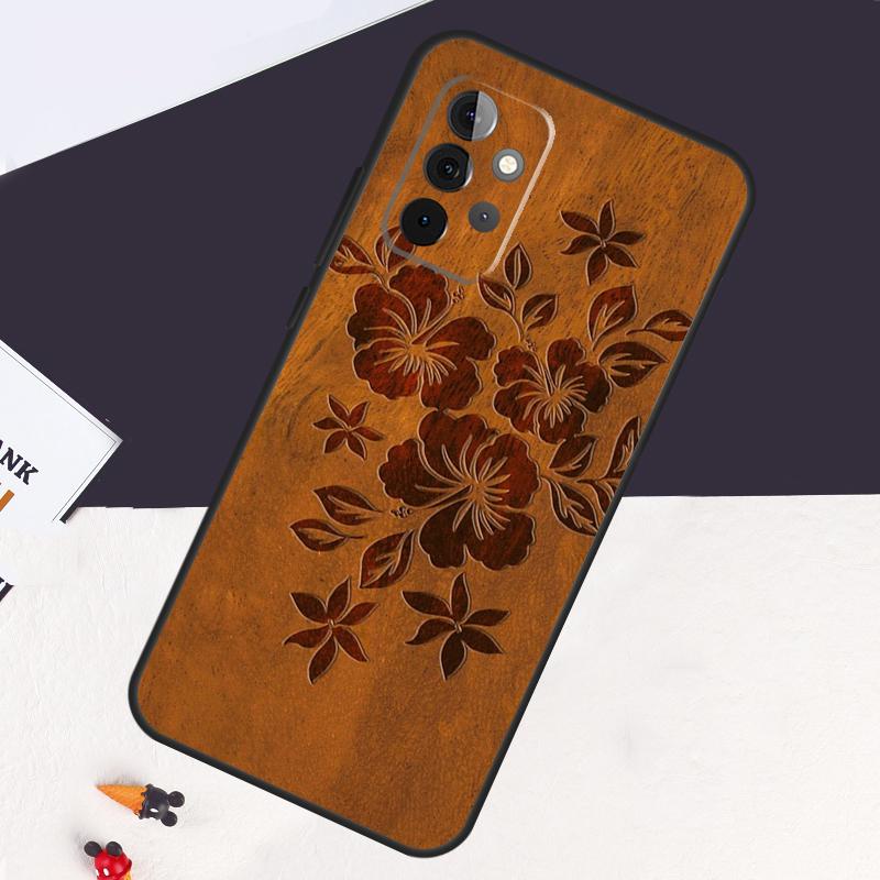 Hibiscus Retro Hawaiian Flower Case For Samsung Galaxy A54 A34 A14 A52S A12 A22 A32 A52 A50 A51 A71 A13 A53 A33 Cover