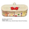 Cute Spice Container with Press-Type Lid Multi-Compartment Seasoning Box Wall-Mounted Kitchen Organizer for Salt Sugar Condiments