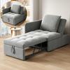 Upholstered Bed Sofa Bed 3-in-1 Multifunctional Sofa Bed, Linen Fabric Sofa with Adjustable Backrest, Lounge Sofa for Small Rooms