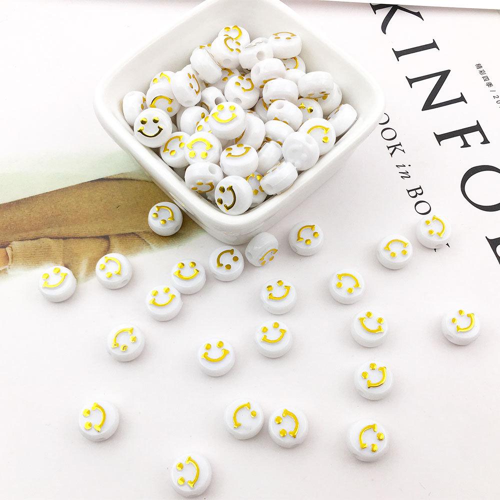 15-Compartment DIY Jewelry Kit: Colorful Smiley Face Acrylic Beads for Handmade Accessories