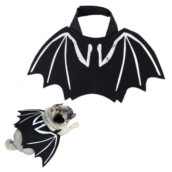 Halloween Pet Costume Funny Dog Cat Bat Wing Outfit with Adjustable Straps Unique Pet Cosplay Accessories for Small Medium Pets