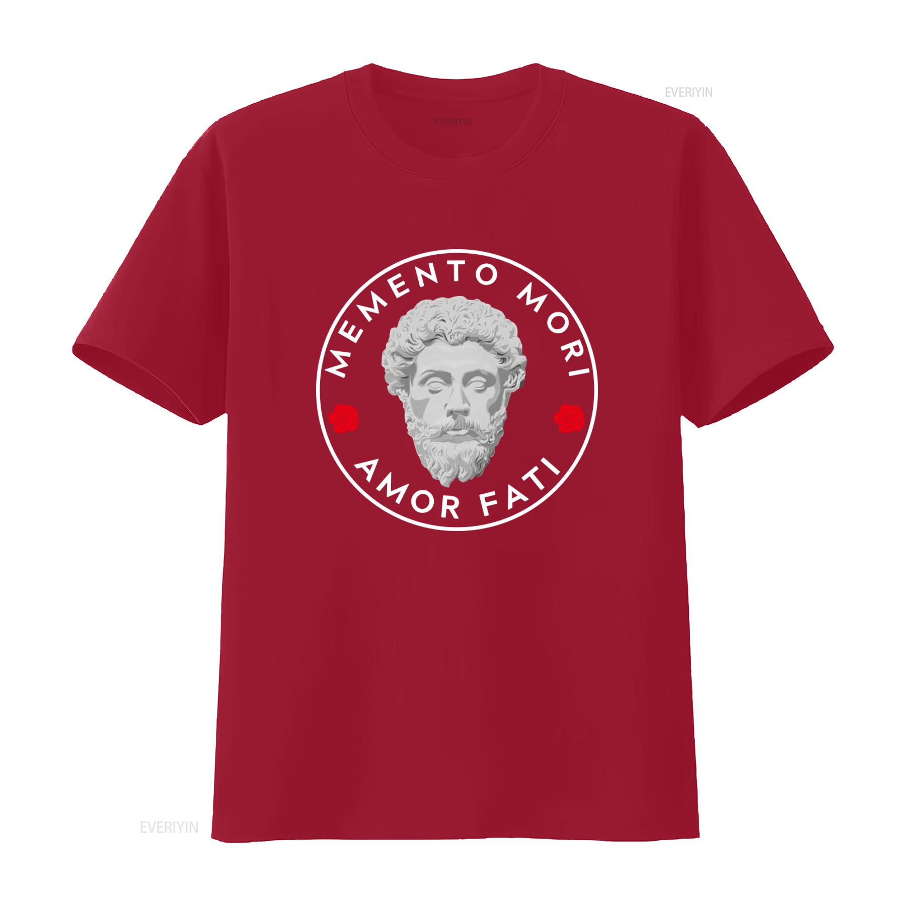 Marcus Aurelius Memento Mori Amor Fati T Shirt Roman Emperor Philosophy Inspired Graduation For Her And Him vintage Washed S