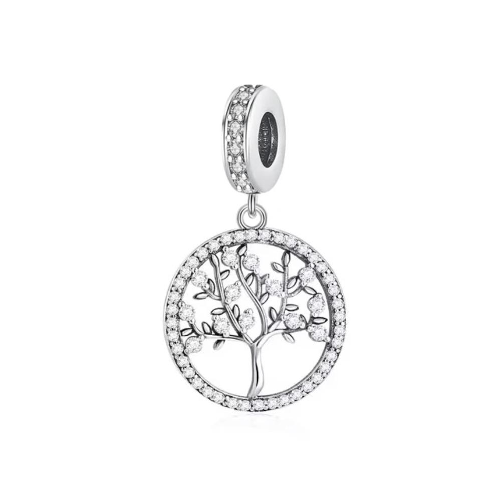 925 Silver Charm Family Tree Sunflower House Pendant DIY Bracelet Jewelry Gift for Women Fashion Trendy