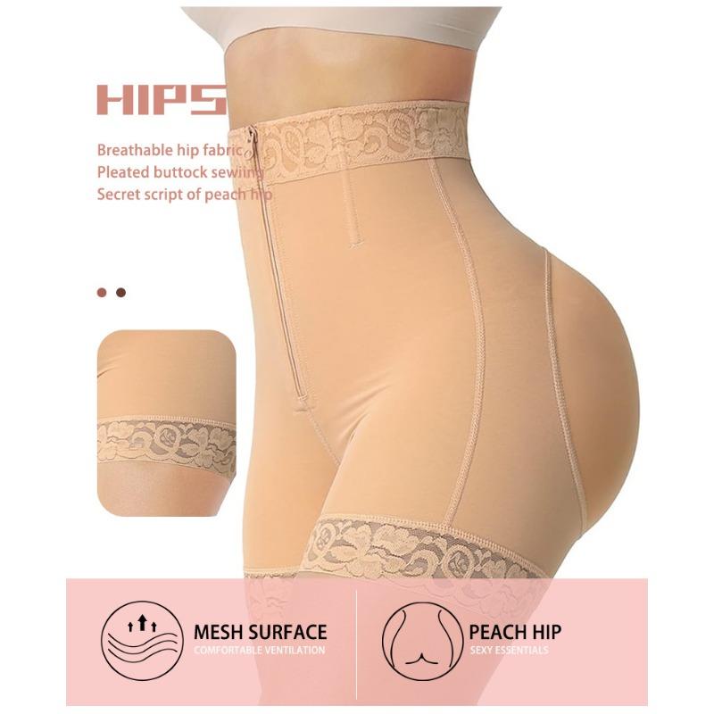 Women S Plus Size Tummy Control Shapewear Pants Zipper Butt Lifting Slimming Pants