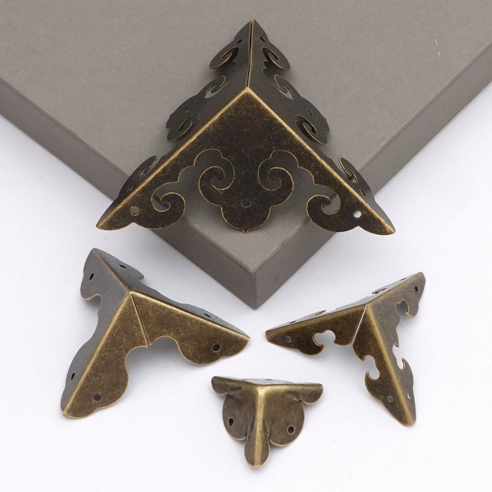 10pcs Rustproof Metal Edge Guard Covers Bronze Color Corner Guards Furniture Supplies
