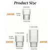200/300/400ml Stripe Glass Coffee Cups Simple Transparent Water Cup Mug Household Party Bar Juice Milk Whiskey Juice Glassware