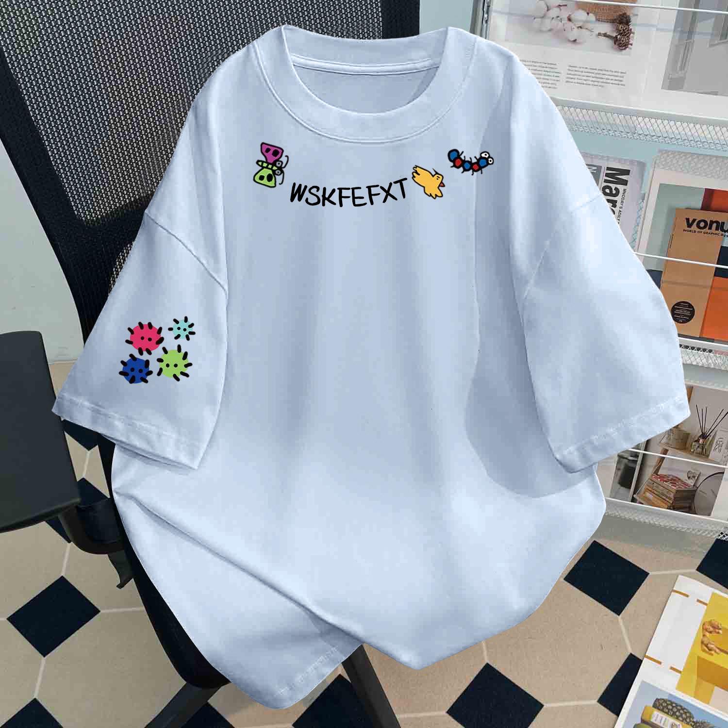 

Унисекс футболка Харадзюку из чистого хлопка с коротким рукавом, уникальный забавный принт, новый летний топ с круглым вырезом 3XL