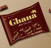 Lotte Ghana Mild Milk Chocolate Rich Sweet Melting Snack 34g (Pack of 10)