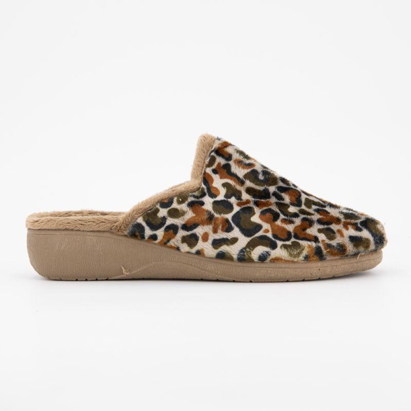 Women's Leopard Print Wedge Slippers BONADONA