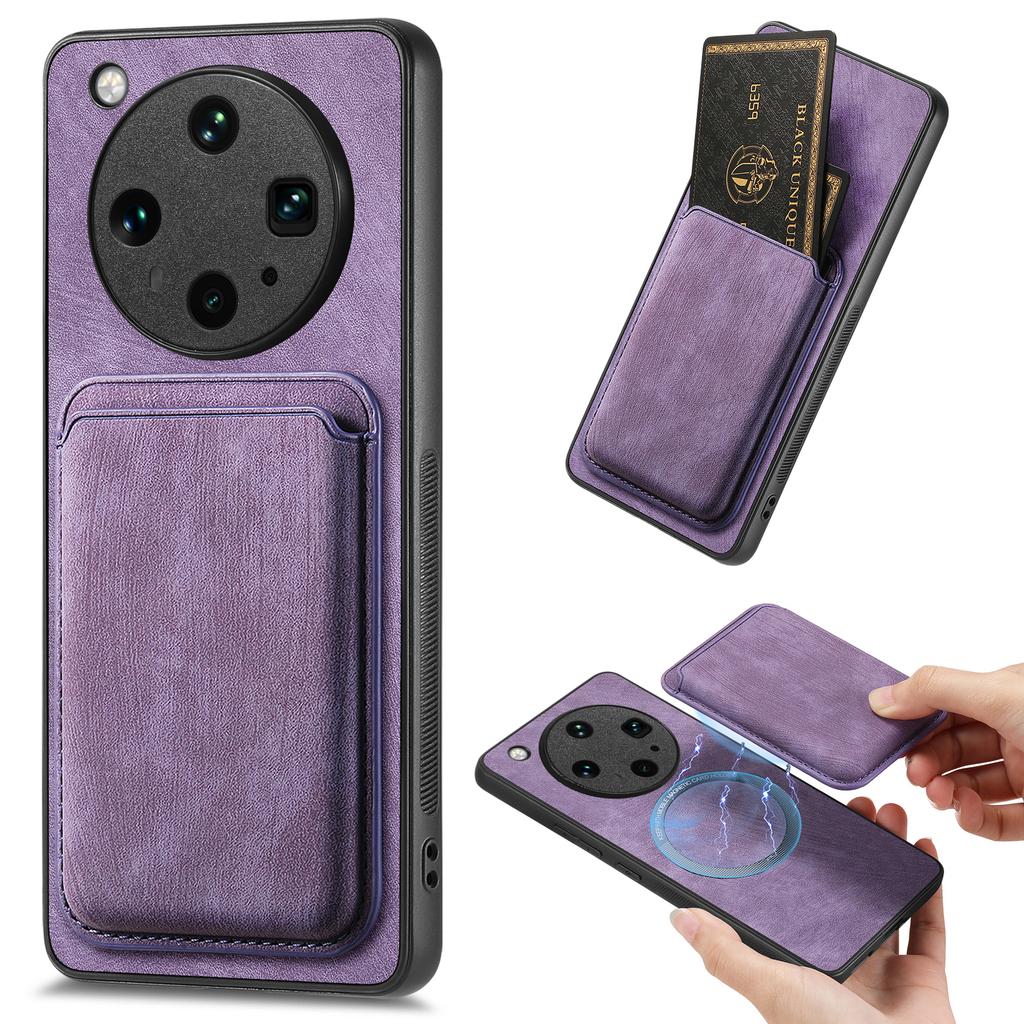 For Oppo Find X8 Ultra 5G Magnetic Case Leather Back Cover with Detachable Card Holder