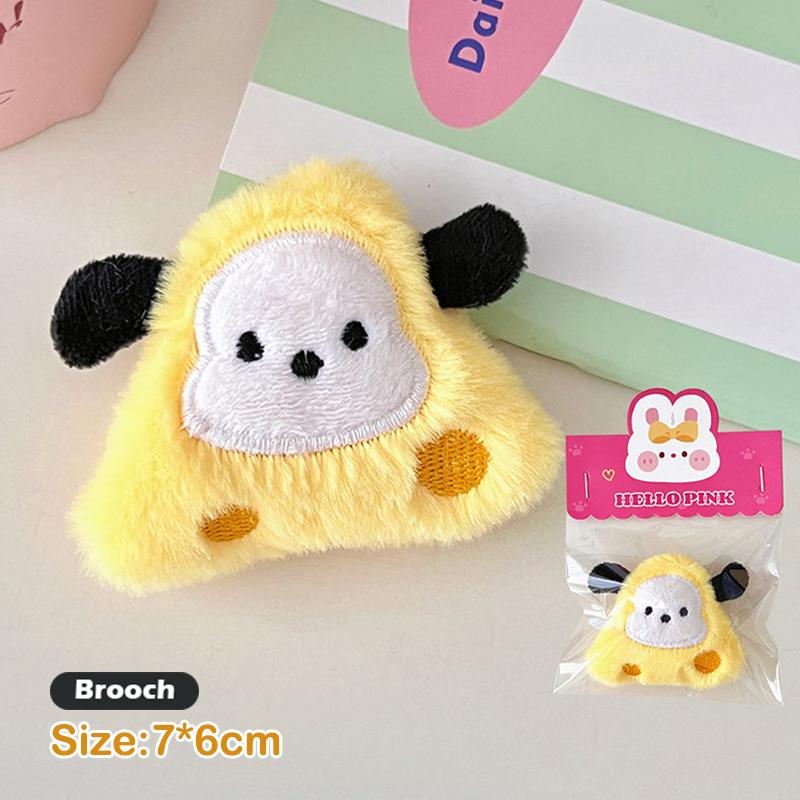 Breloc cu pandantiv drăguț de pluș cu câinele Pochacco pentru femei, fete, inel de chei auto creativ, decorațiuni pentru geantă, accesorii, cadou