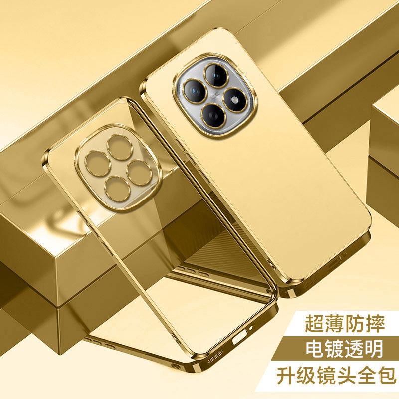 For Mi POCO M8 Pro G Ultra-thin Plating Silicone TPU Case For POCO M 8 M8Pro Electroplating Transparent Shockproof Back Cover