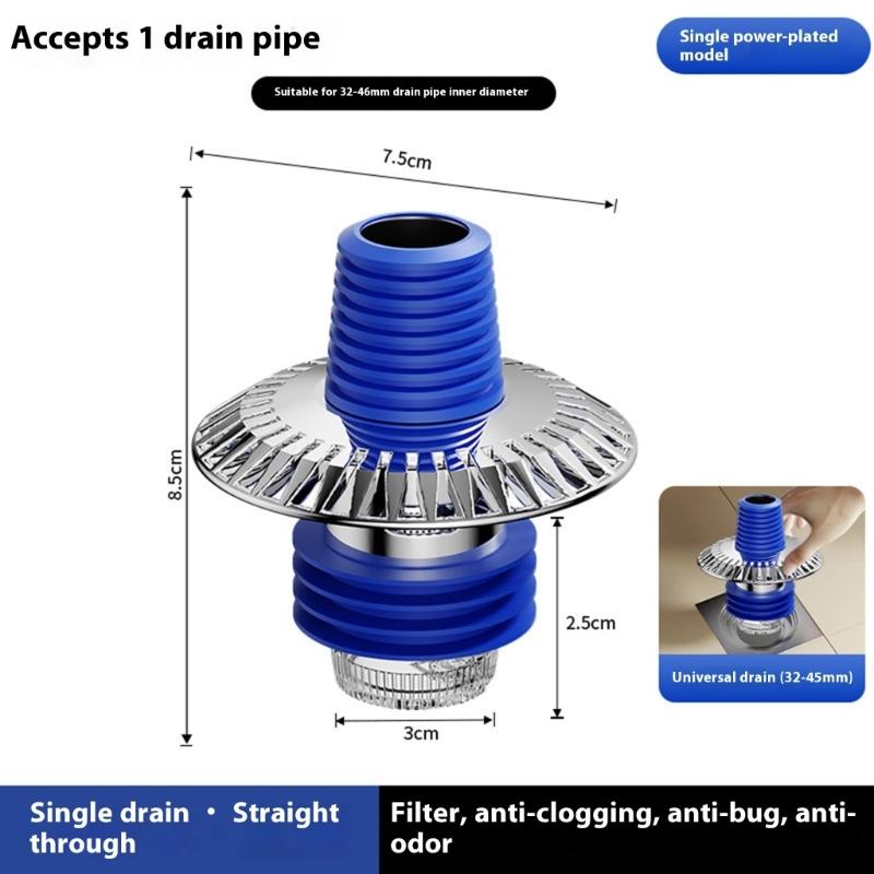 Washing Machine Floor Drain Adapter Tees Joint Antioverflow Sewer Elbow Pipe Connector Bathroom Accessories Enduring