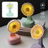 Summer Flower Desk Fan with Night Light Phone Holder 3-Speed Angle Adjustable Fan Rechargeable Office Bedroom Travel Personal Cooling