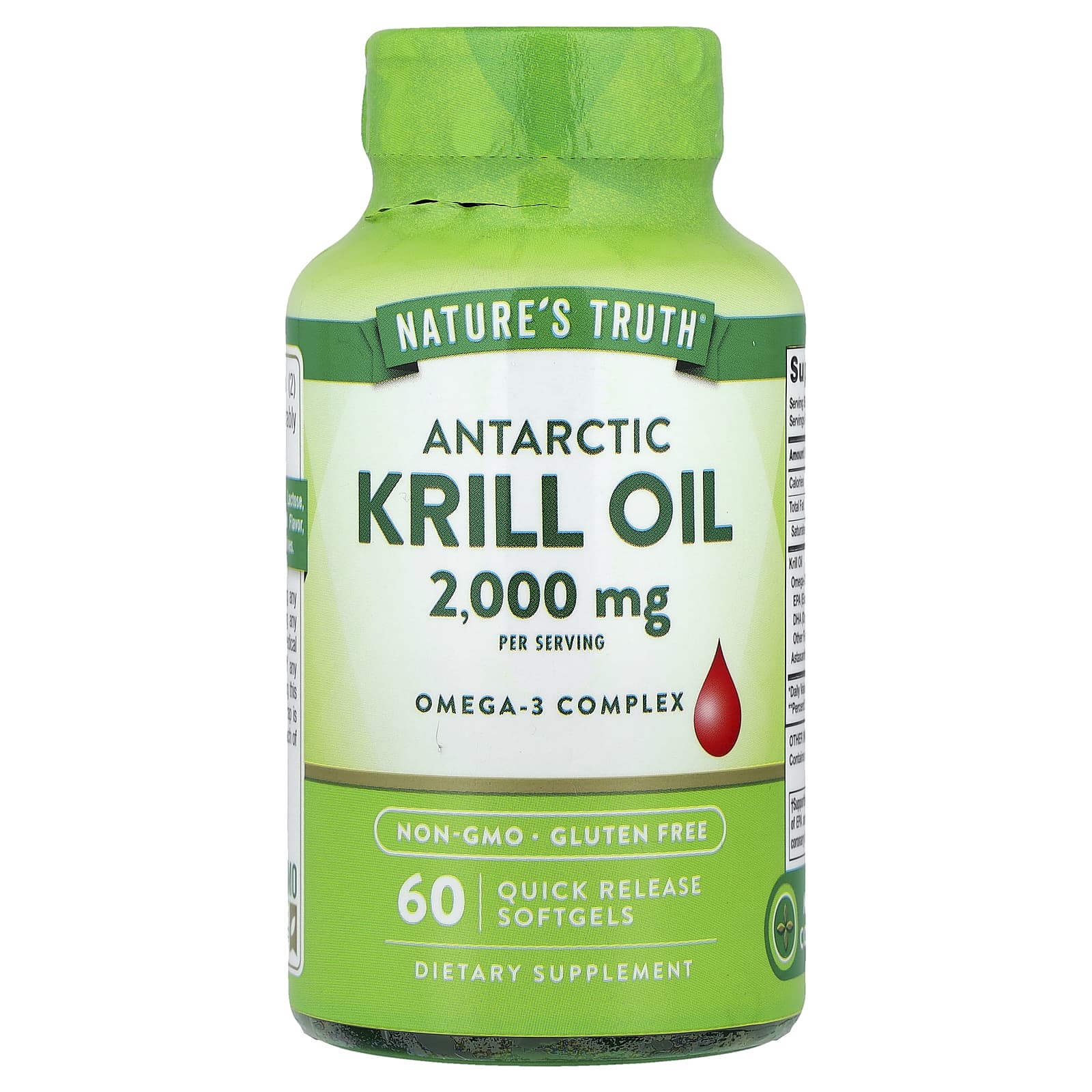 

Nature S Truth, Antarctic Krill Oil, 2,000Mg, 60 Softgels (1,000Mg per Softgel)