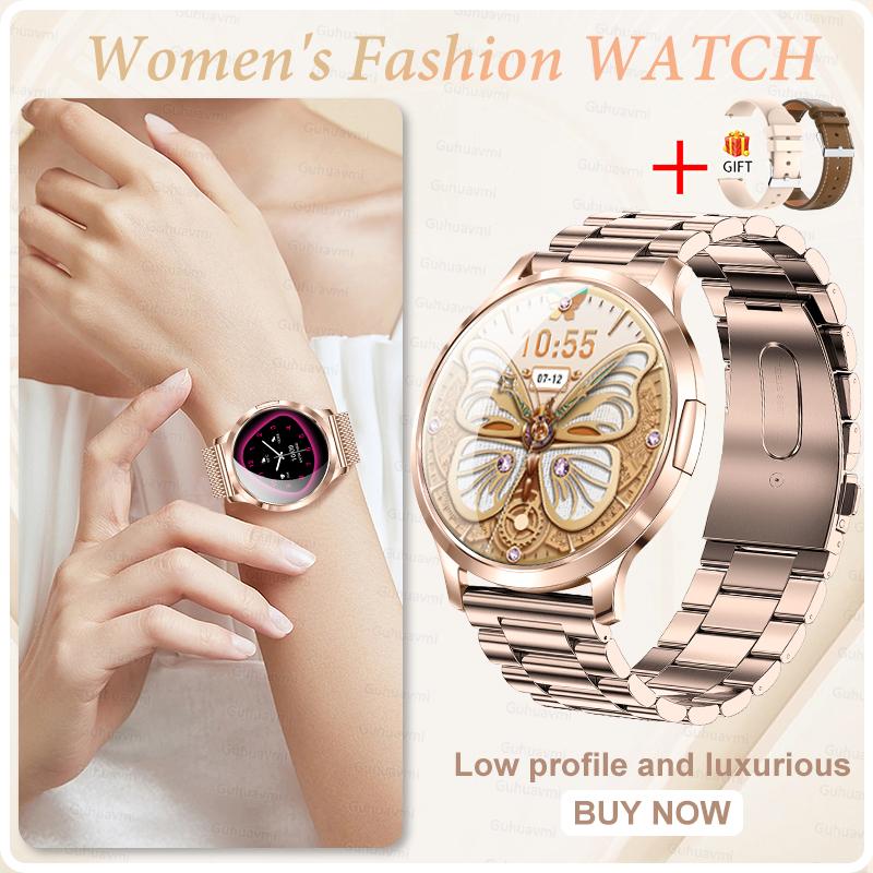 NEW Ultra-thin Body Fashion Smart Watch 1.32"AMOLED HD 3D Screen Women's Health Heart Rate Bluetooth Call Woman Smart Watch