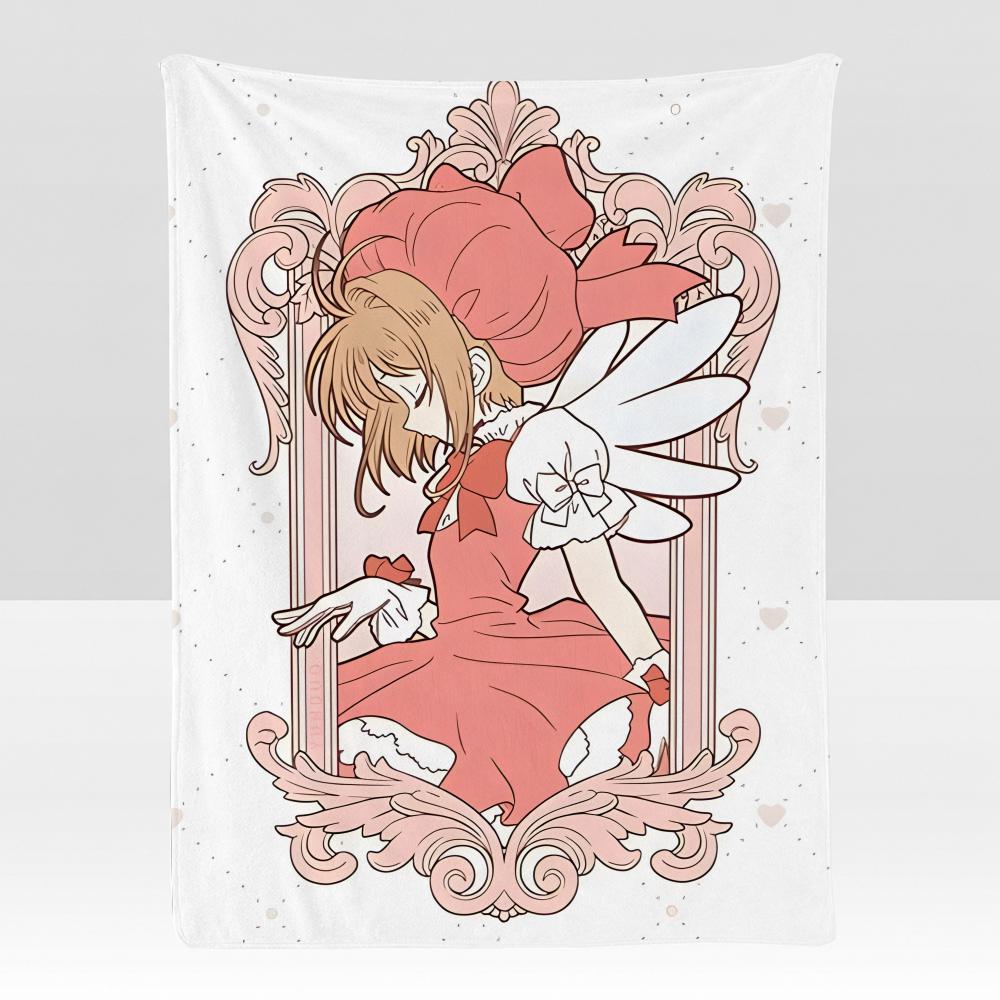 anime CCardcaptor SSakura Throw Soft Flannel Blanket for Bed Bedroom Sofa Picnic Throw Skinfriendly Breathable Gift Cover